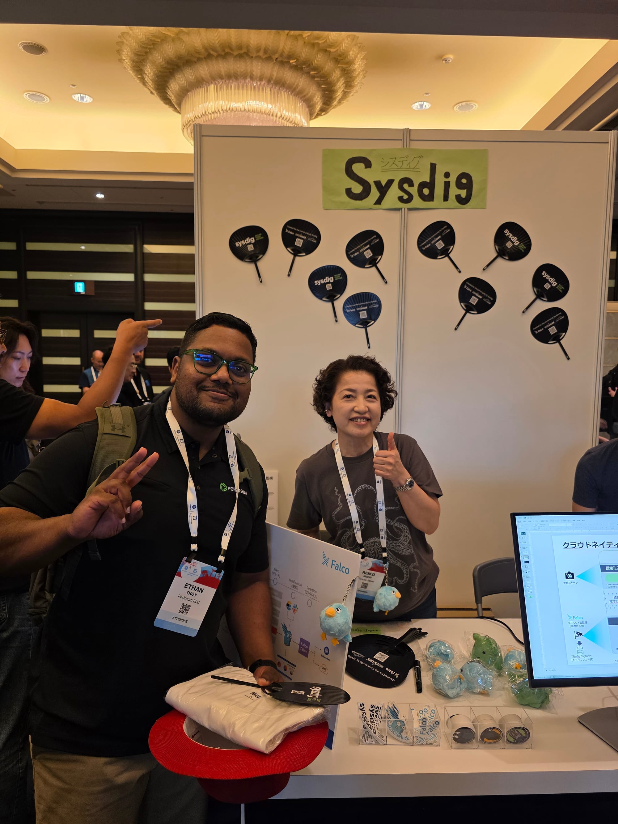 KubeCon + CloudNativeCon Japan - at Sysdig sponsor booth