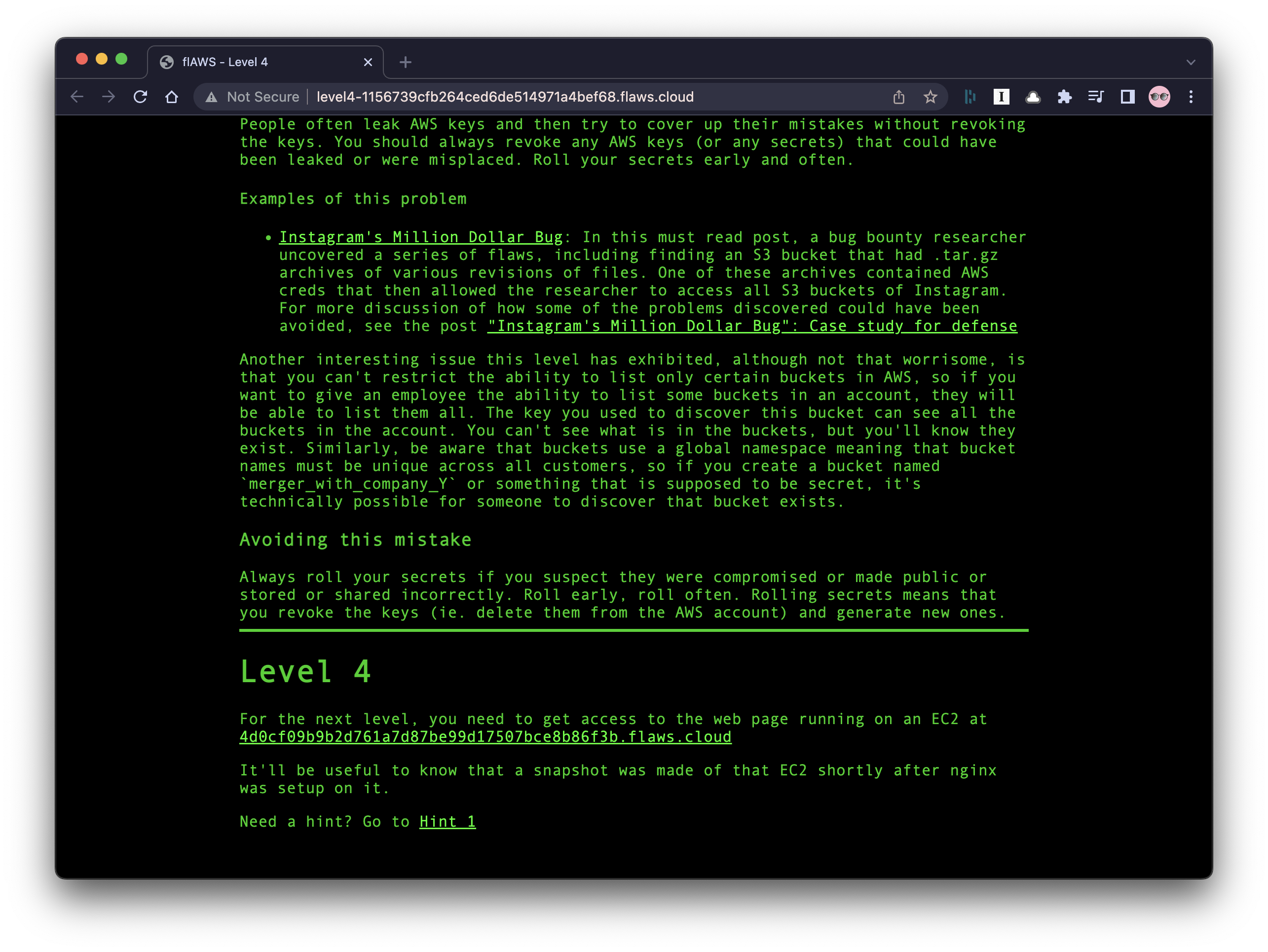 Level 4 Instructions