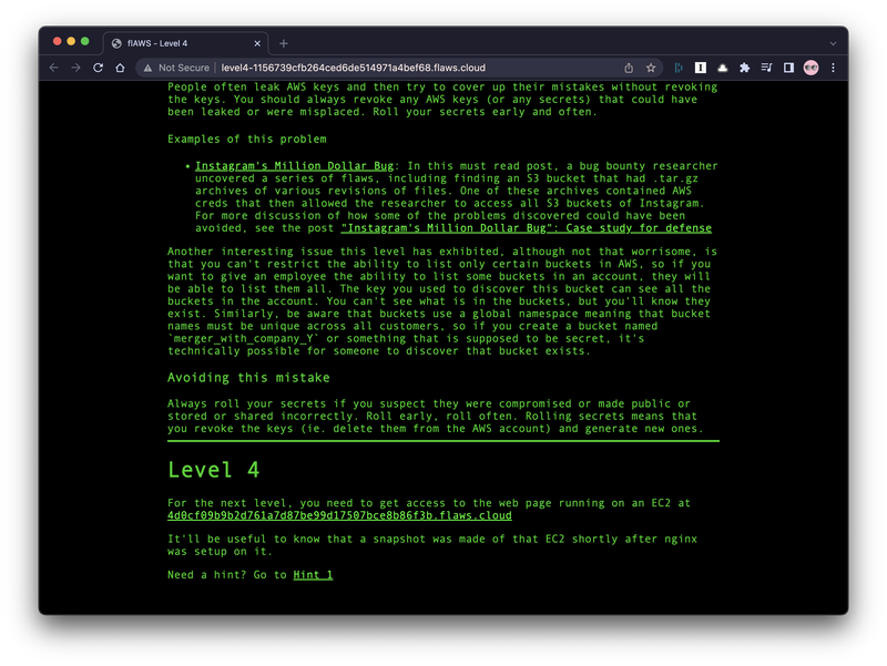 Level 4 Instructions