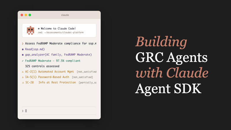 Building a GRC Agent with the Claude Agent SDK