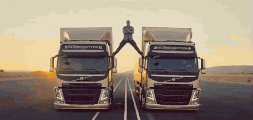 Jean-Claude Van Damme epic split, because Claude knows a thing or two about the right split
