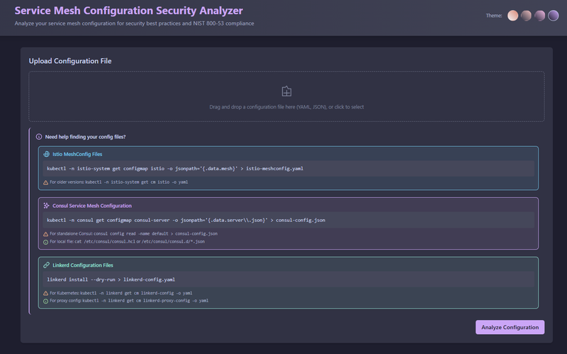 Mesh Config Analyzer Interface