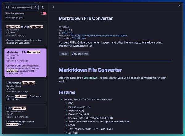 📝 Obsidian Markitdown